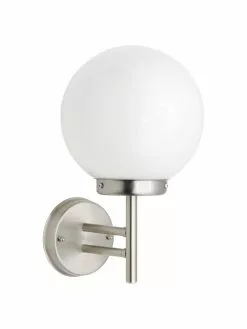 Außenwandleuchte Aalborg aus Opalglas, B 22 x H 32 cm