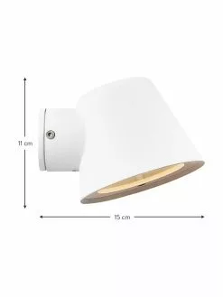 Nordlux Außenwandleuchte Aleria in Weiß, B 12 x H 11 cm 9 Nordlux Außenwandleuchte Aleria in Weiß, B 12 x H 11 cm -Leuchten Verkaufsladen Aussenwandleuchte Aleria in Weiss 2