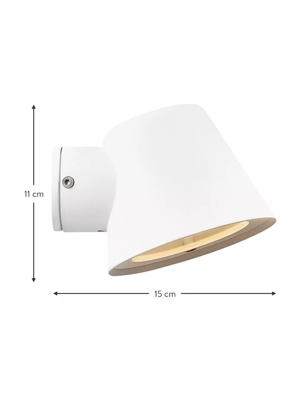 Nordlux Außenwandleuchte Aleria in Weiß, B 12 x H 11 cm 5 Nordlux Außenwandleuchte Aleria in Weiß, B 12 x H 11 cm – Bild 3