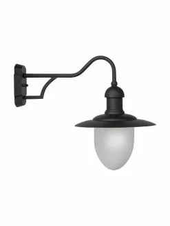 Lucide Außenwandleuchte Anne mit Glasschirm, B 25 x H 35 cm