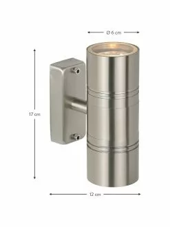 Lucide Außenwandleuchte Arne in Silber, B 6 x H 17 cm 7 Lucide Außenwandleuchte Arne in Silber, B 6 x H 17 cm -Leuchten Verkaufsladen Aussenwandleuchte Arne in Silber 2