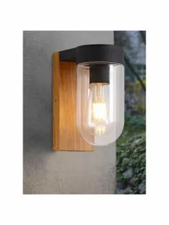 Außenwandleuchte Cabar in Holzoptik, B 10 x H 21 cm -Leuchten Verkaufsladen Aussenwandleuchte Cabar in Holzoptik 2