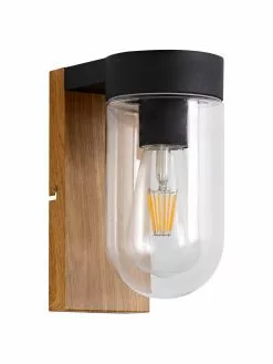 Außenwandleuchte Cabar in Holzoptik, B 10 x H 21 cm -Leuchten Verkaufsladen Aussenwandleuchte Cabar in Holzoptik 4