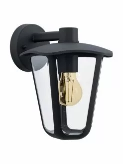 Außenwandleuchte Monreale in Schwarz, B 23 x H 28 cm