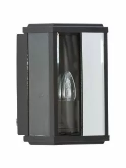 Searchlight Außenwandleuchte Wally mit Glasschirm, B 16 x H 25 cm