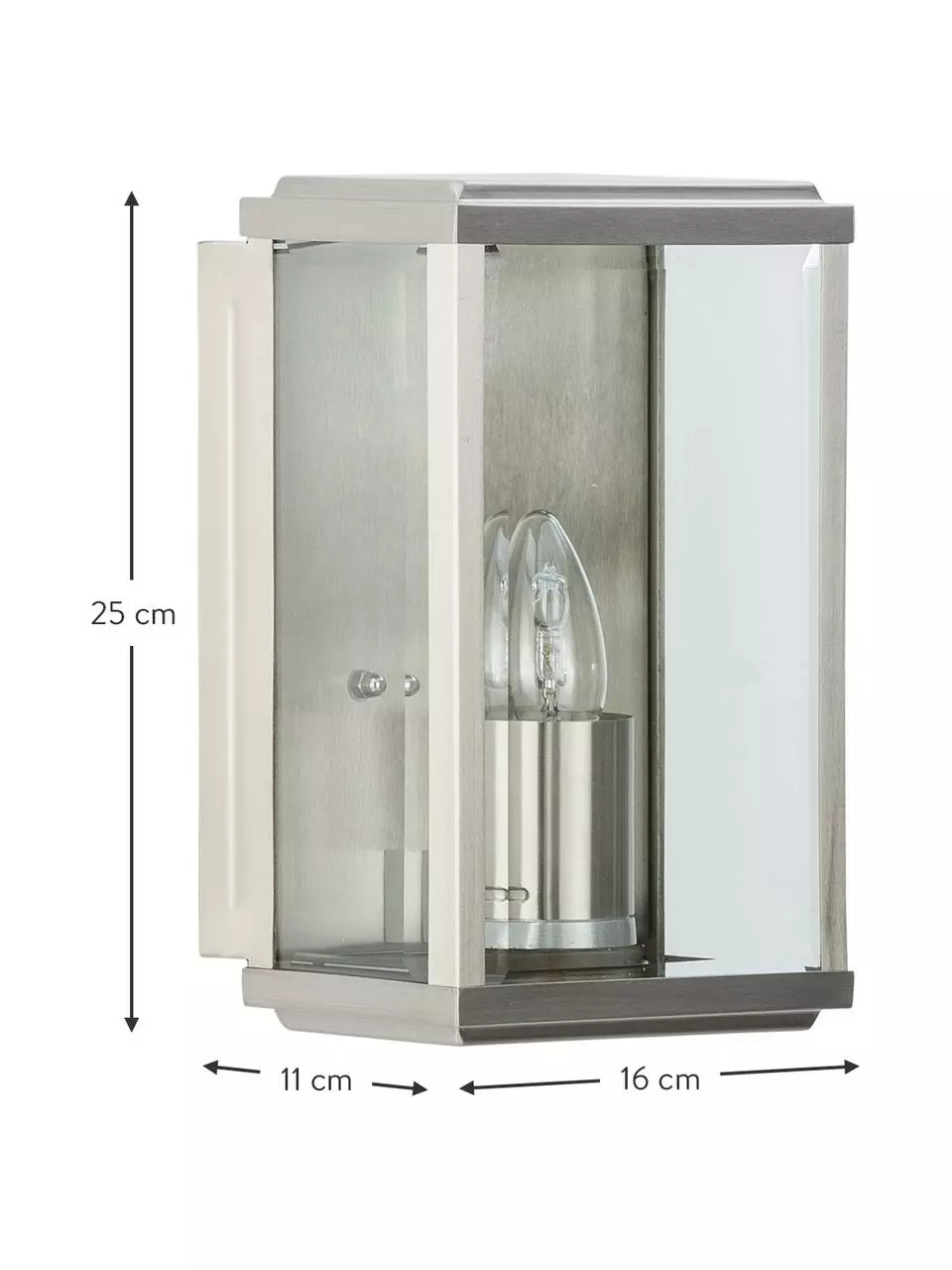 Searchlight Außenwandleuchte Wally mit Glasschirm, B 16 x H 25 cm 4 Searchlight Außenwandleuchte Wally mit Glasschirm, B 16 x H 25 cm – Bild 2
