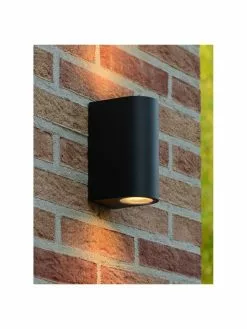 Lucide Außenwandleuchte Zora in Schwarz, B 7 x H 15 cm -Leuchten Verkaufsladen Aussenwandleuchte Zora in Schwarz 4