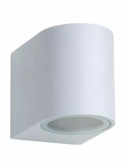 Lucide Außenwandleuchte Zora in Weiß, B 7 x H 8 cm