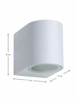 Lucide Außenwandleuchte Zora in Weiß, B 7 x H 8 cm -Leuchten Verkaufsladen Aussenwandleuchte Zora in Weiss 12