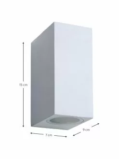 Lucide Außenwandleuchte Zora in Weiß, B 7 x H 15 cm -Leuchten Verkaufsladen Aussenwandleuchte Zora in Weiss 6