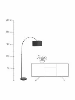 Bogenlampe Sama in Schwarz, B 90 x H 180 cm -Leuchten Verkaufsladen Bogenlampe Sama in Schwarz 2