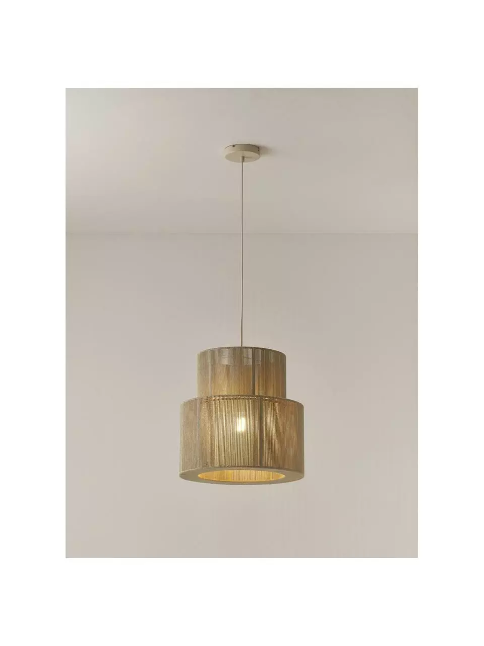 Westwing Collection Boho-Pendelleuchte Lace aus Leinenfäden, Ø 40 x H 40 cm 6 Westwing Collection Boho-Pendelleuchte Lace aus Leinenfäden, Ø 40 x H 40 cm – Bild 4