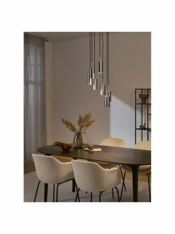 Westwing Collection Cluster-Pendelleuchte Arvo in Chromfarben, Ø 38 x H 120 cm -Leuchten Verkaufsladen Cluster Pendelleuchte Arvo in Chromfarben 2