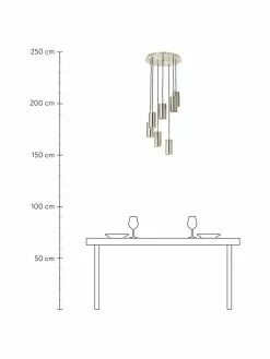 Westwing Collection Cluster-Pendelleuchte Arvo in Chromfarben, Ø 38 x H 120 cm -Leuchten Verkaufsladen Cluster Pendelleuchte Arvo in Chromfarben 4