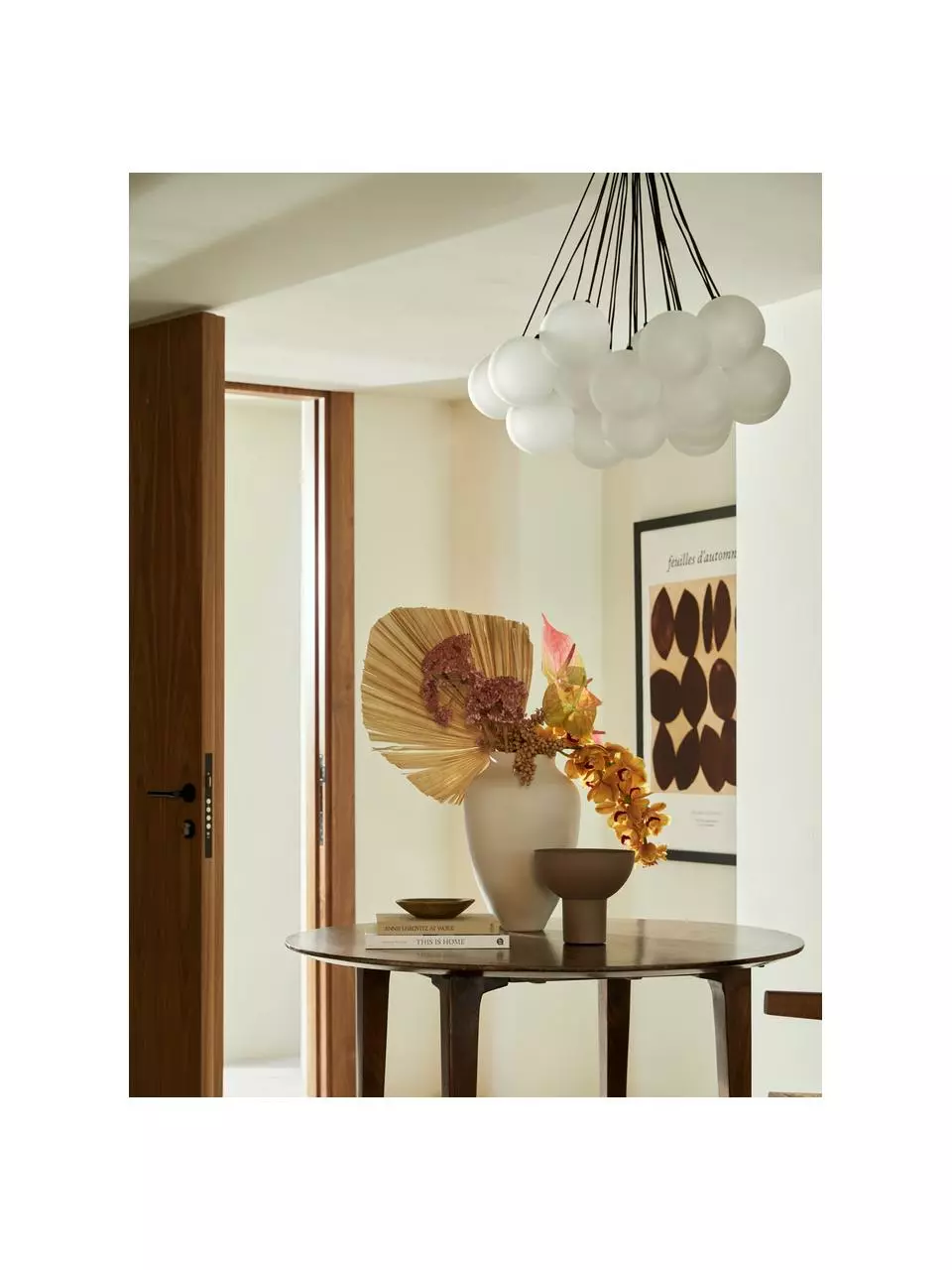 Westwing Collection Cluster-Pendelleuchte Magda aus Glas, Ø 55 x H 110 cm 4 Westwing Collection Cluster-Pendelleuchte Magda aus Glas, Ø 55 x H 110 cm – Bild 2