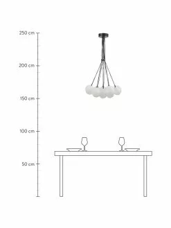 Westwing Collection Cluster-Pendelleuchte Magda aus Glas, Ø 55 x H 110 cm 11 Westwing Collection Cluster-Pendelleuchte Magda aus Glas, Ø 55 x H 110 cm -Leuchten Verkaufsladen Cluster Pendelleuchte Magda aus Glas 3