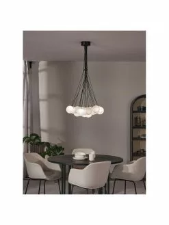 Westwing Collection Cluster-Pendelleuchte Magda aus Glas, Ø 55 x H 110 cm 12 Westwing Collection Cluster-Pendelleuchte Magda aus Glas, Ø 55 x H 110 cm -Leuchten Verkaufsladen Cluster Pendelleuchte Magda aus Glas 4