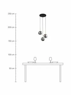 Cluster-Pendelleuchte Spada aus Glas, Ø 40 x H 28 cm -Leuchten Verkaufsladen Cluster Pendelleuchte Spada aus Glas 2