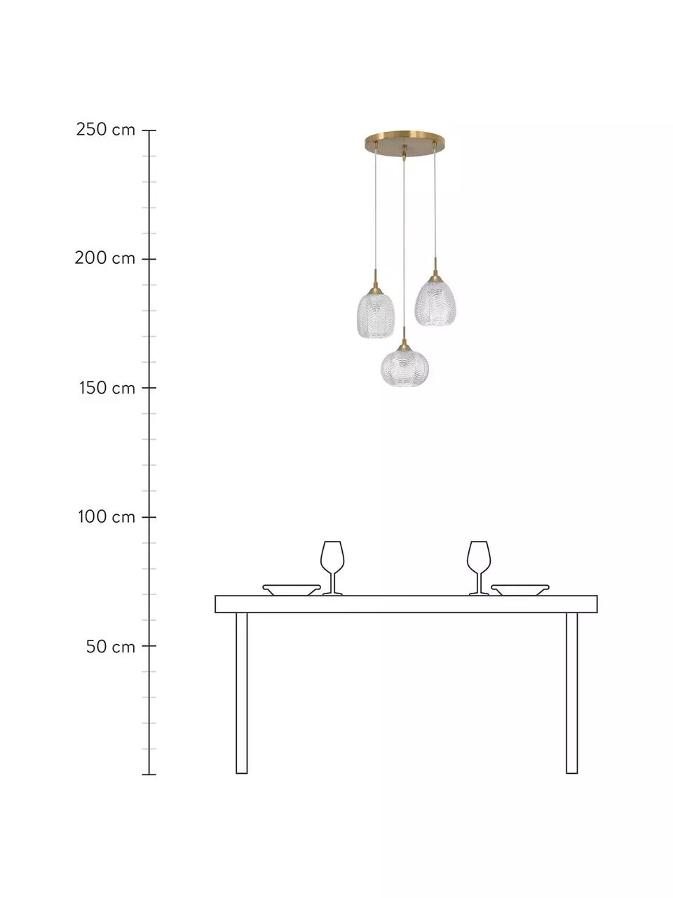 Cluster-Pendelleuchte Vario aus satiniertem Glas, Ø 39 x H 24 cmNur noch wenige verfügbar 5 Cluster-Pendelleuchte Vario aus satiniertem Glas, Ø 39 x H 24 cmNur noch wenige verfügbar – Bild 3