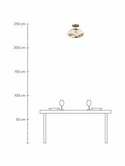 Leuchten Verkaufsladen -Leuchten Verkaufsladen Deckenleuchte Amora aus champagnerfarbenem Glas 1