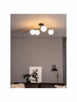 Westwing Collection Deckenleuchte Atlanta aus Opalglas, B 65 x H 30 cm -Leuchten Verkaufsladen Deckenleuchte Atlanta aus Opalglas 2