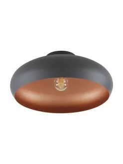 Deckenleuchte Jeff in Kupfer-Schwarz, Ø 40 x H 17 cm