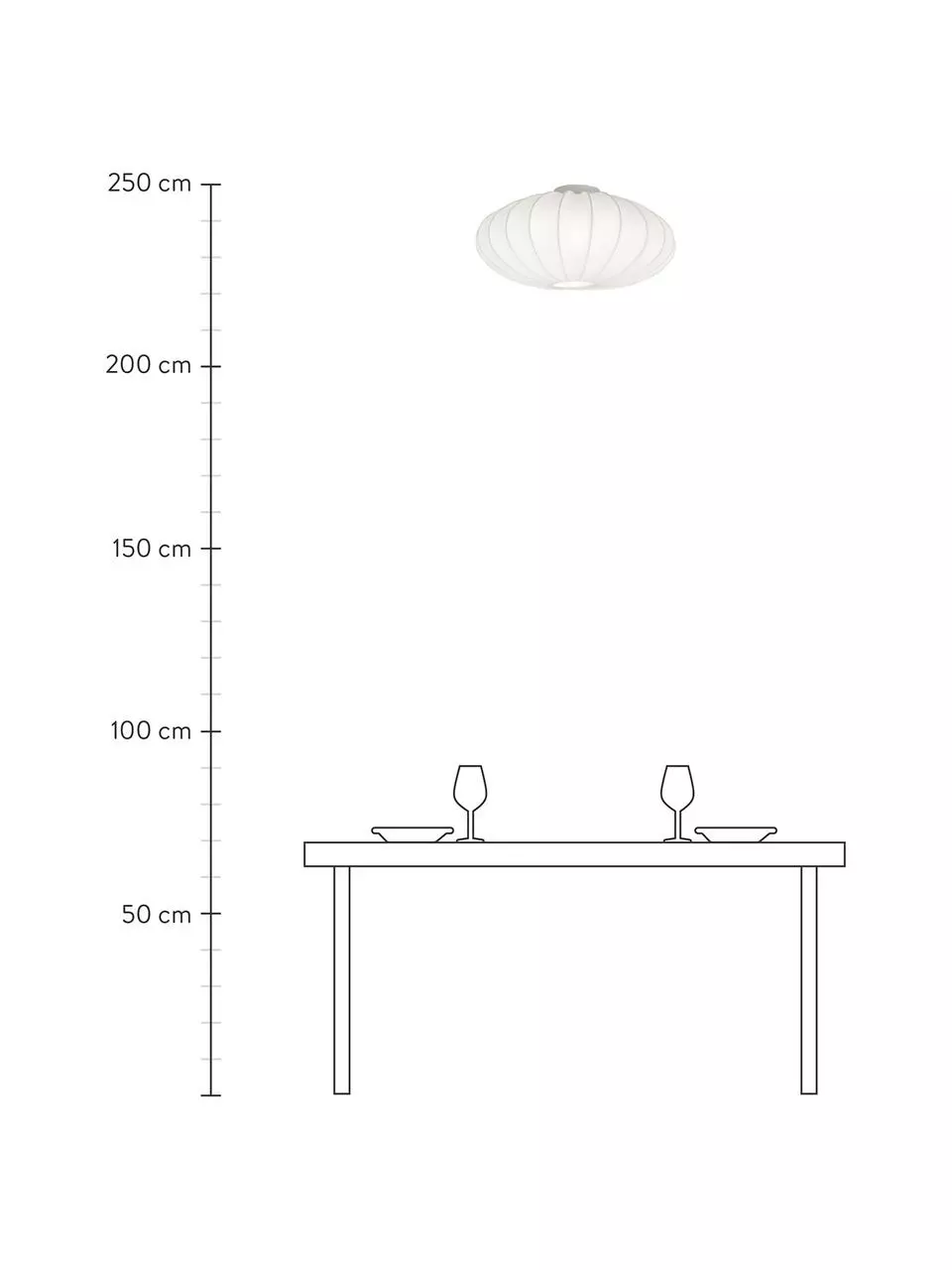 Deckenleuchte Mamsell aus Stoff, Ø 55 x H 26 cm 5 Deckenleuchte Mamsell aus Stoff, Ø 55 x H 26 cm – Bild 3