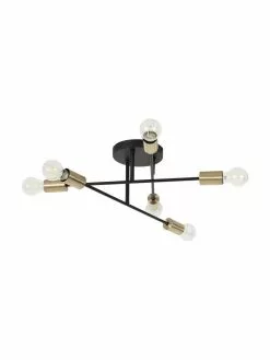 Westwing Collection Deckenleuchte Venja in Messing, Ø 55 x H 20 cm