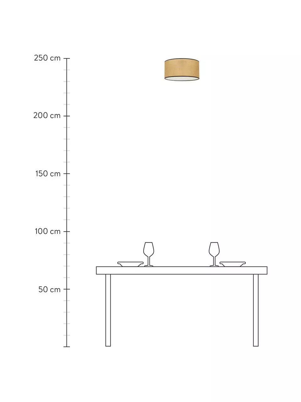 Westwing Collection Deckenleuchte Vienna aus Wiener Geflecht, ∅ 40 x H 20 cm 5 Westwing Collection Deckenleuchte Vienna aus Wiener Geflecht, ∅ 40 x H 20 cm – Bild 3