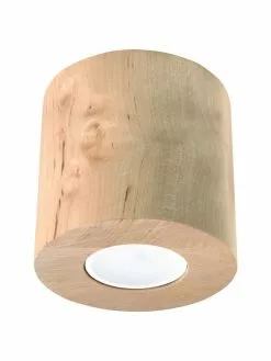 Deckenspot Roda aus Holz, Ø 10 x H 12 cm