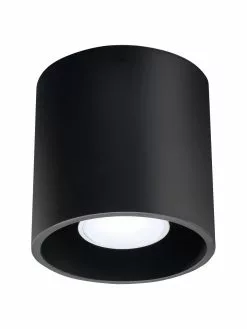 Deckenspot Roda in Schwarz, Ø 10 x H 10 cm