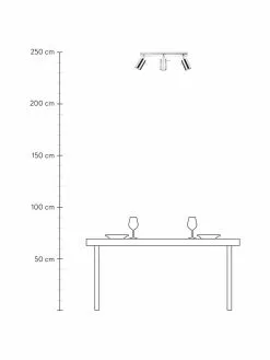 Deckenstrahler Etna in Chrom, B 45 x H 15 cm -Leuchten Verkaufsladen Deckenstrahler Etna in Chrom 6