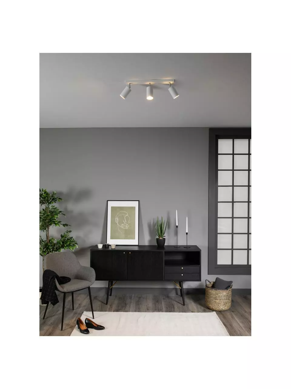 Deckenstrahler Etna in Weiß, B 45 x H 15 cm 4 Deckenstrahler Etna in Weiß, B 45 x H 15 cm – Bild 2