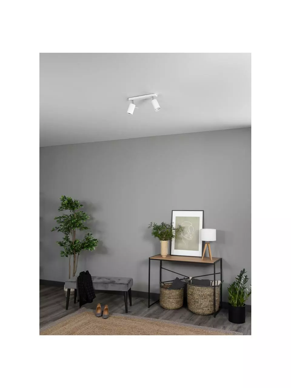 Deckenstrahler Etna in Weiß, B 30 x H 15 cm 4 Deckenstrahler Etna in Weiß, B 30 x H 15 cm – Bild 2