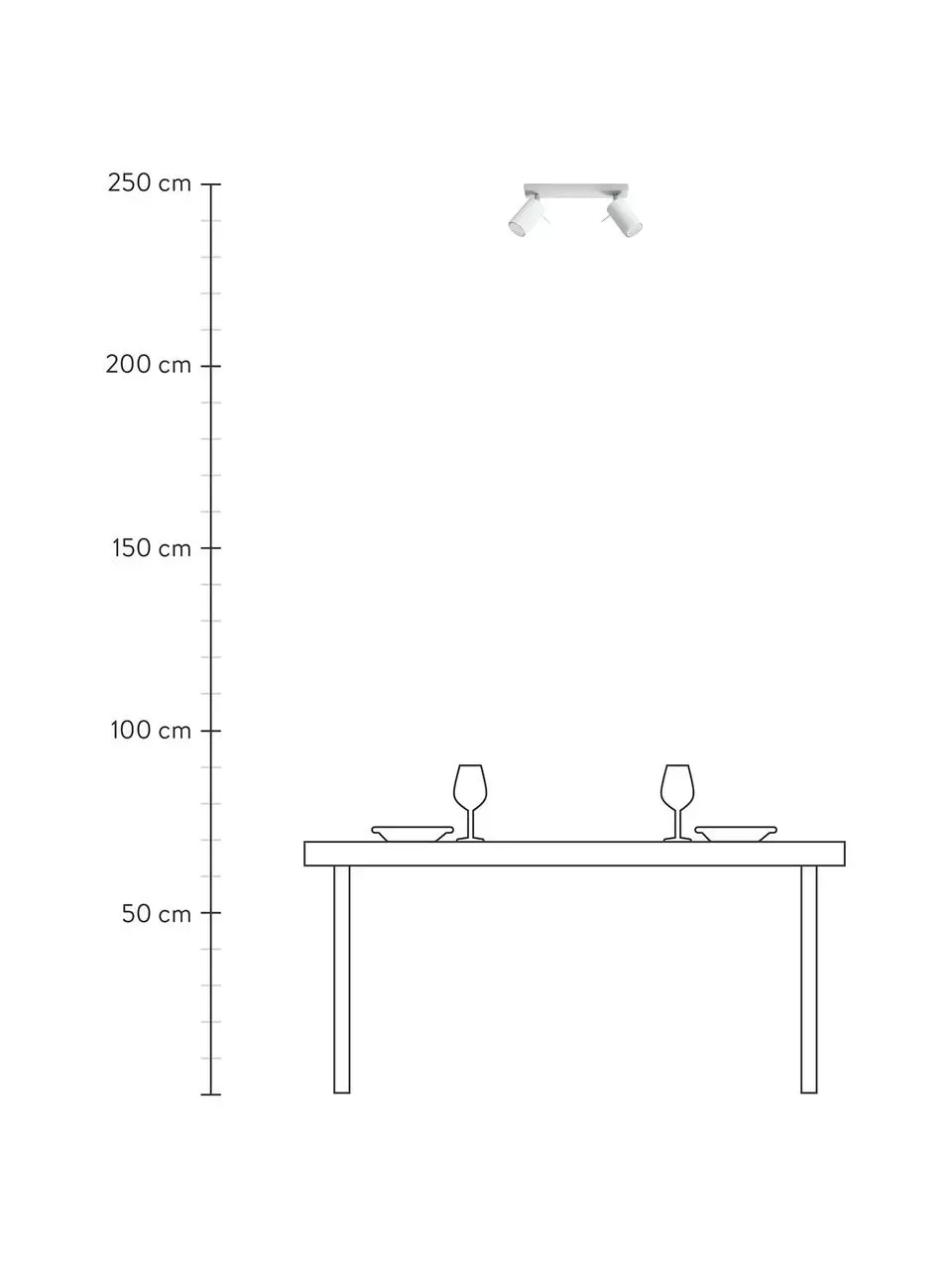 Deckenstrahler Etna in Weiß, B 30 x H 15 cm 5 Deckenstrahler Etna in Weiß, B 30 x H 15 cm – Bild 3