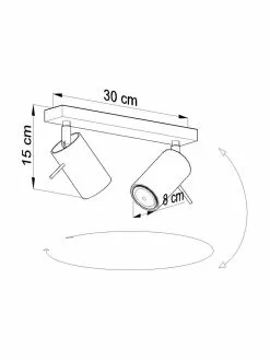 Deckenstrahler Etna in Weiß, B 30 x H 15 cm 13 Deckenstrahler Etna in Weiß, B 30 x H 15 cm -Leuchten Verkaufsladen Deckenstrahler Etna in Weiss 17