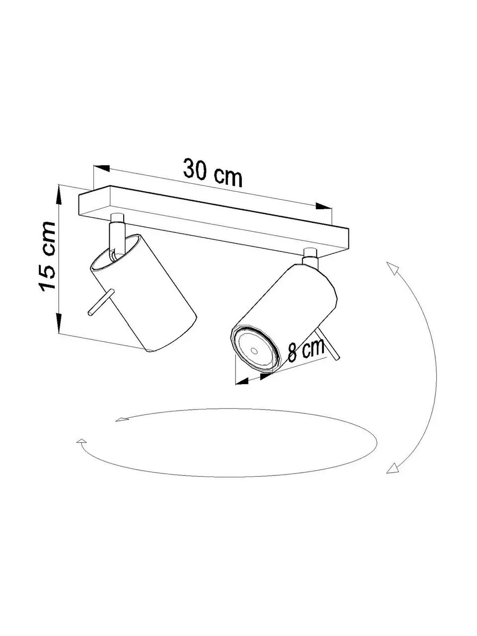Deckenstrahler Etna in Weiß, B 30 x H 15 cm 8 Deckenstrahler Etna in Weiß, B 30 x H 15 cm – Bild 6