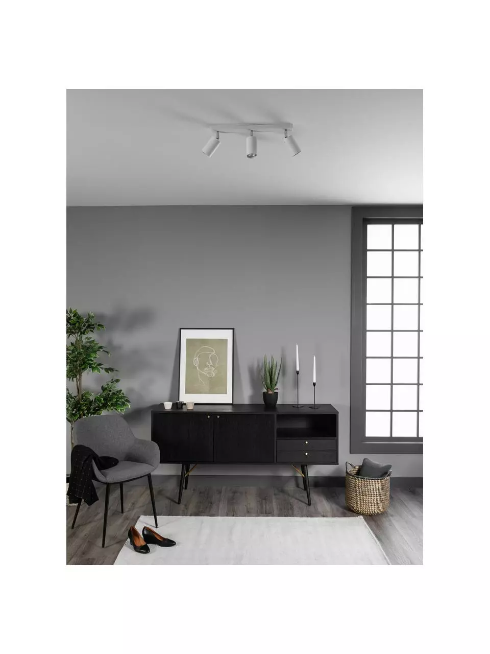 Deckenstrahler Etna in Weiß, B 45 x H 15 cm 8 Deckenstrahler Etna in Weiß, B 45 x H 15 cm – Bild 6