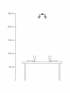 Deckenstrahler Reflekt aus Glas, B 43 x H 20 cmNur noch 1 Artikel verfügbar -Leuchten Verkaufsladen Deckenstrahler Reflekt aus Glas 2