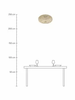 Westwing Collection Design Deckenleuchte Evelyn aus Bambus, naturbelassen, Ø 50 x H 20 cm -Leuchten Verkaufsladen Design Deckenleuchte Evelyn aus Bambus naturbelassen 3