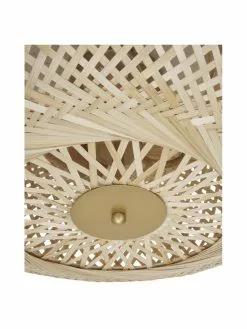 Westwing Collection Design Deckenleuchte Evelyn aus Bambus, naturbelassen, Ø 50 x H 20 cm -Leuchten Verkaufsladen Design Deckenleuchte Evelyn aus Bambus naturbelassen 5