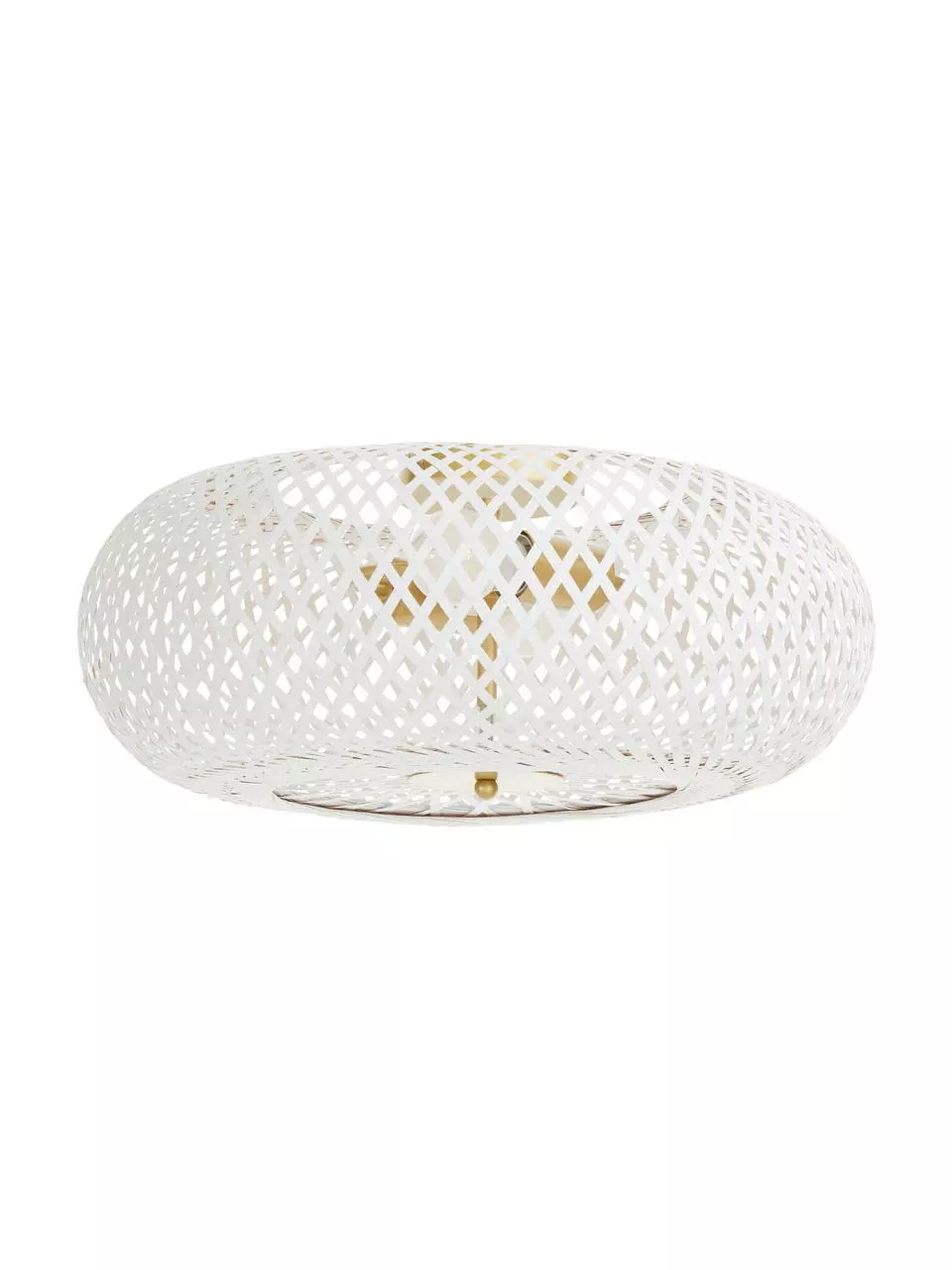 Westwing Collection Design Deckenleuchte Evelyn aus Bambus, weiß, Ø 50 x H 20 cm 3 Westwing Collection Design Deckenleuchte Evelyn aus Bambus, weiß, Ø 50 x H 20 cm