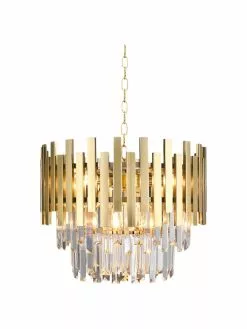 Design Kronleuchter Aspen in Gold, Ø 45 x H 30 cm -Leuchten Verkaufsladen Design Kronleuchter Aspen in Gold 3