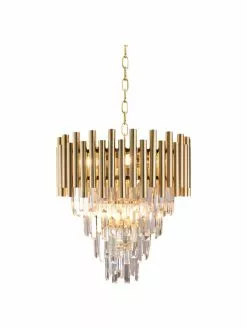 Design Kronleuchter Madison in Gold, Ø 45 x H 50 cm 11 Design Kronleuchter Madison in Gold, Ø 45 x H 50 cm -Leuchten Verkaufsladen Design Kronleuchter Madison in Gold 3