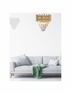 Design Kronleuchter Madison in Gold, Ø 45 x H 50 cm 13 Design Kronleuchter Madison in Gold, Ø 45 x H 50 cm -Leuchten Verkaufsladen Design Kronleuchter Madison in Gold 5