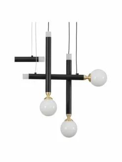 Design LED-Pendelleuchte Cayo mit Glasschirmen, B 51 x H 39 cm -Leuchten Verkaufsladen Design LED Pendelleuchte Cayo mit Glasschirmen 5