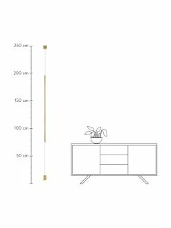 Design LED-Pendelleuchte mit Bodenverankerung Elettra in Goldfarben, Ø 7 x H 120 cmNur noch wenige verfügbar -Leuchten Verkaufsladen Design LED Pendelleuchte mit Bodenverankerung Elettra in Goldfarben 2