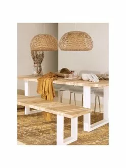 Westwing Collection Design Pendelleuchte Eden aus Bambus, Ø 45 x H 21 cm -Leuchten Verkaufsladen Design Pendelleuchte Eden aus Bambus 2