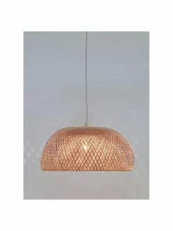 Westwing Collection Design Pendelleuchte Eden aus Bambus, Ø 45 x H 21 cm -Leuchten Verkaufsladen Design Pendelleuchte Eden aus Bambus 5