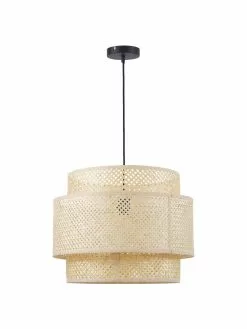 Westwing Collection Design Pendelleuchte Finja aus Bambus, Ø 50 x H 38 cm -Leuchten Verkaufsladen Design Pendelleuchte Finja aus Bambus 2